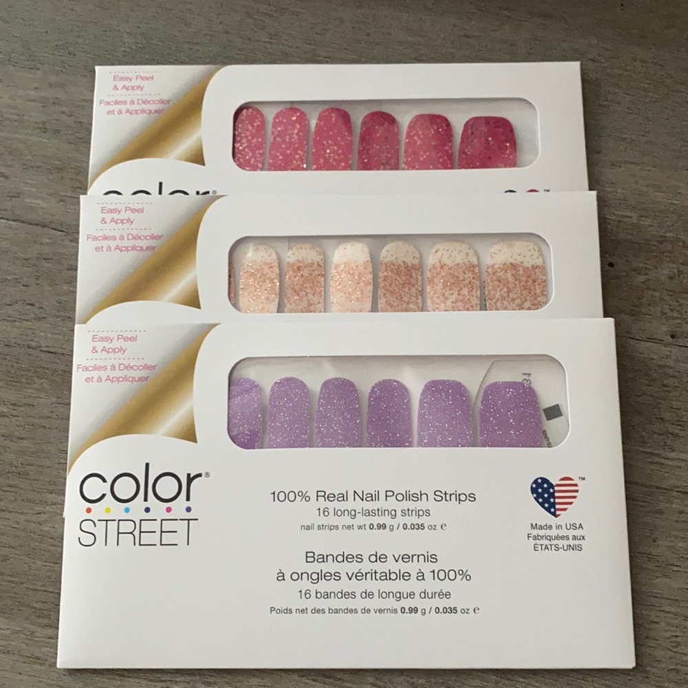 Color Street Pink & Purple Glitter Pack